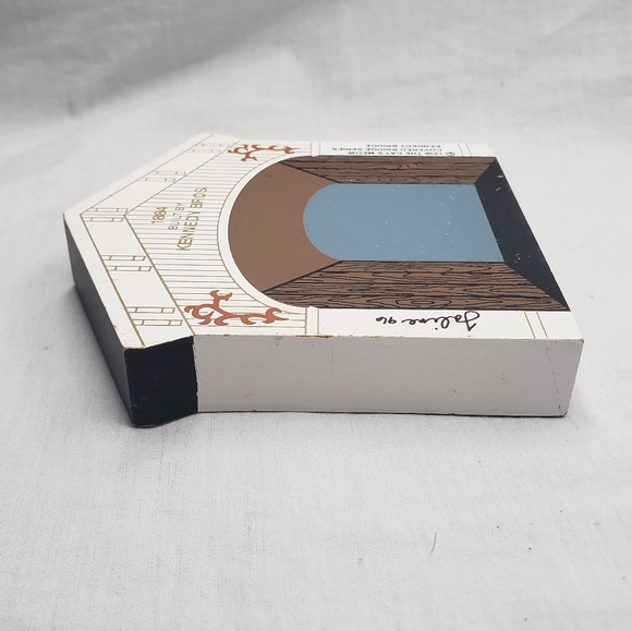 Kennedy Covered Bridge 1996 Cat's Meow Wood Self Sitter Chester County Pa. - Picture 3 of 5